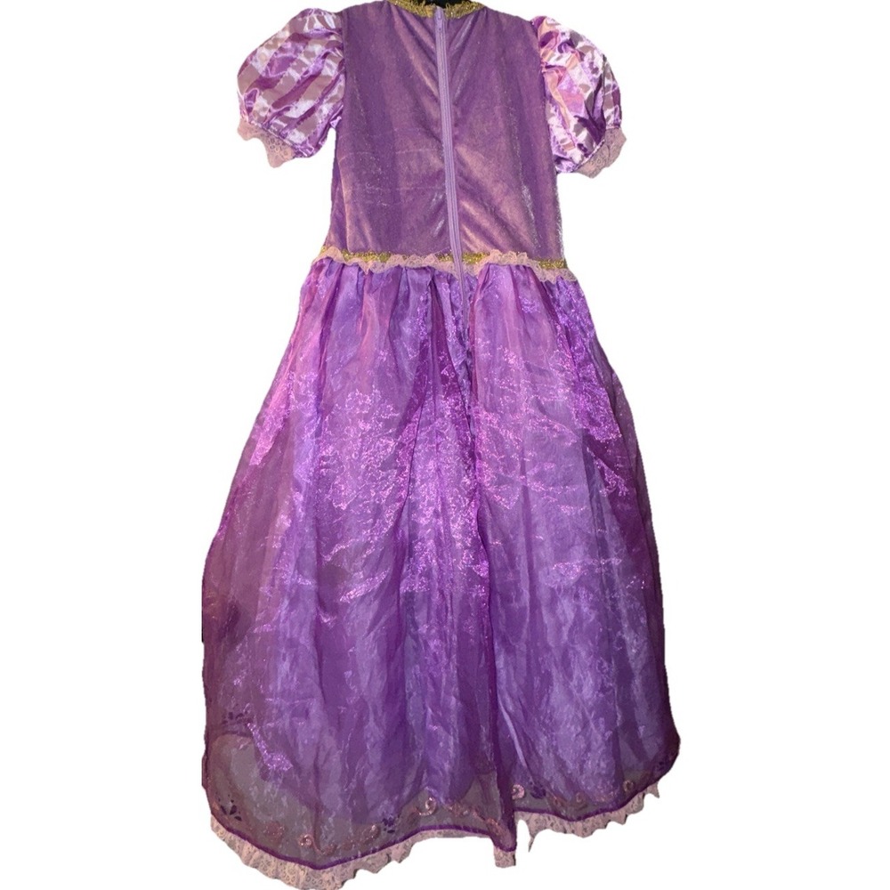 Spirit Disney Rupunzel Costume Dress Renaissance Fair Glitter Girls S 5T/6T Flaw - Picture 8 of 16